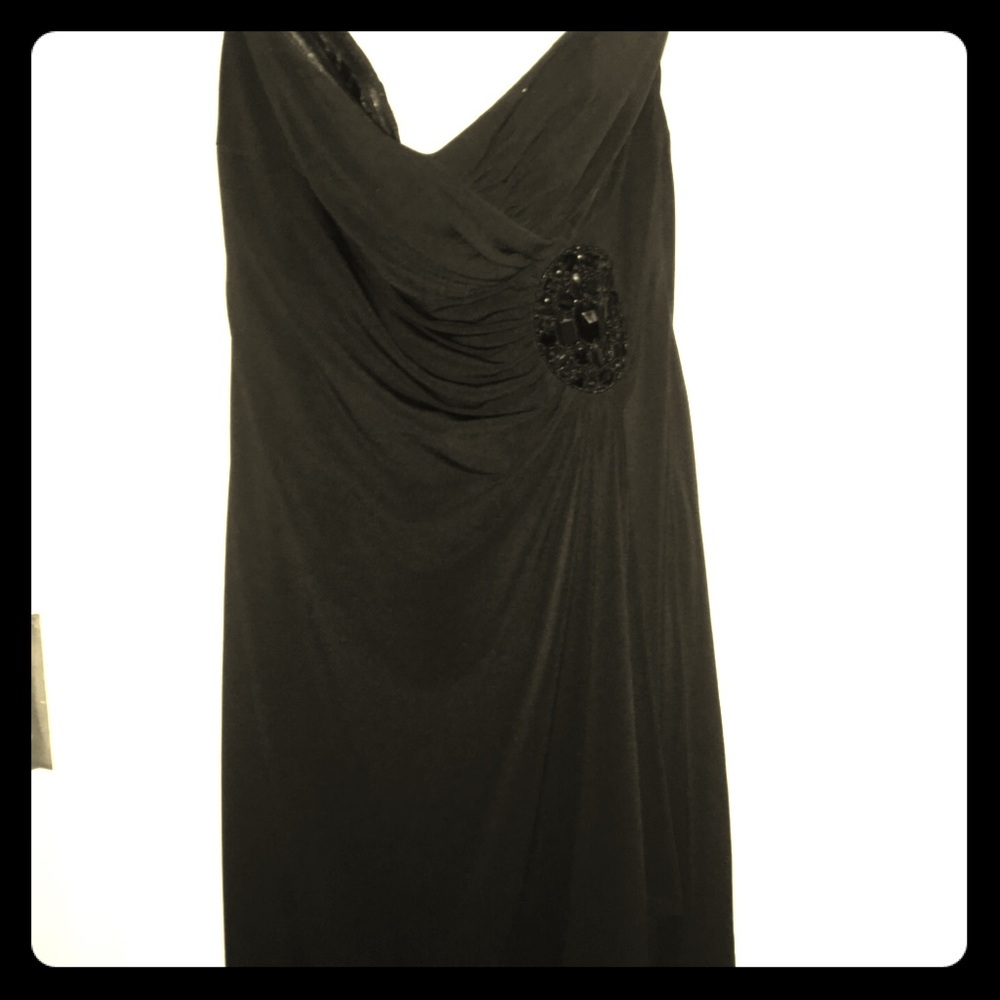 Strapless black dress